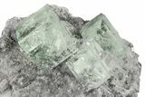 Glass-Clear, Green Cubic Fluorite Crystals - China #205556-2